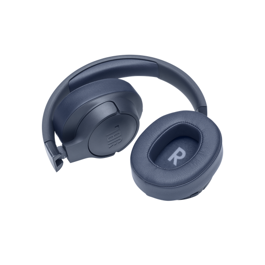 JBL Tune 710BT - Blue - Wireless Over-Ear Headphones - Top